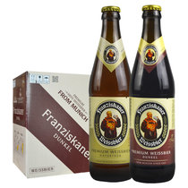 德国品牌教士啤酒 白啤酒小麦白啤酒黑啤瓶装整箱450ml*12瓶装组合 范佳乐
