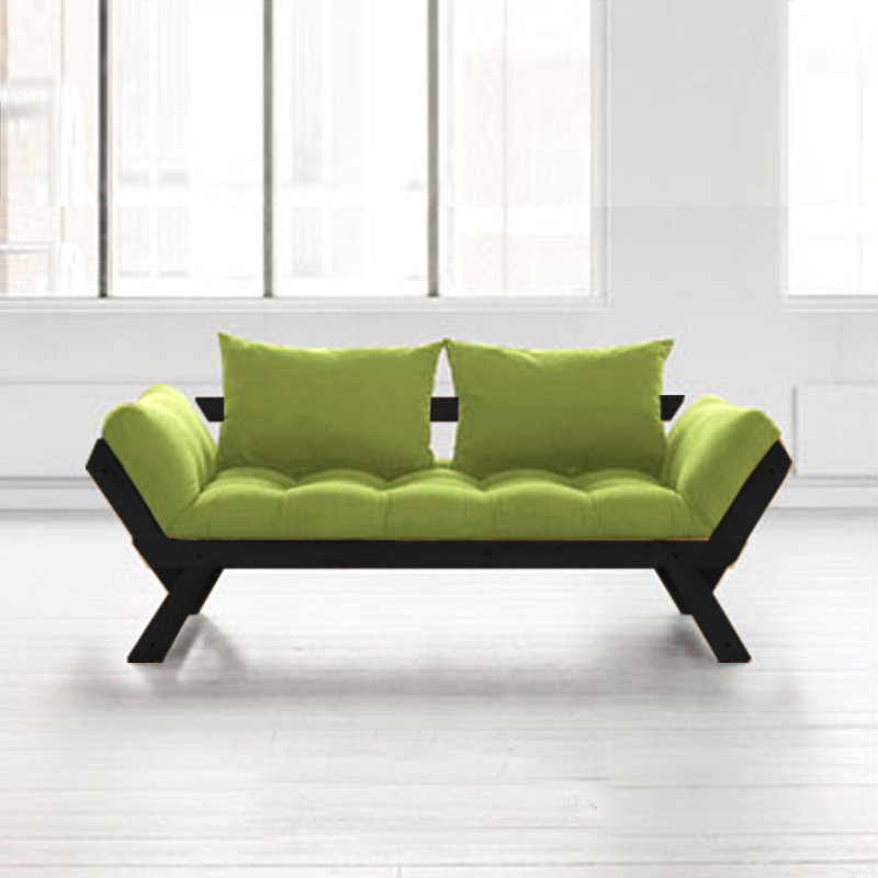 奥古拉 实木沙发床 榉木床 多功能折叠沙发 布艺可拆洗 日式小户型 多