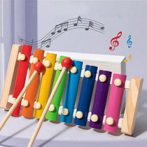 儿童早教启智手敲琴弹宝宝音乐打击玩具琴小木琴打击敲击八音琴(八音琴)