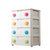 爱丽思IRIS日本环保树脂 儿童彩色扣四层抽屉式整理储物收纳柜HG-554(原木色天板)