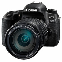 佳能(Canon)EOS 77D(EF-S 18-200 IS) 单反套机 Digic7图像处理 2420万有效像素 带wifi有肩屏 全像素双核CMOS 黑色