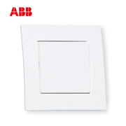 ABB开关插座面板由艺系列白色86型一位双控开关一开单开双控开关AU10553-WW