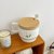 穆尼*韩式ins风樱桃马克杯可爱陶瓷水杯早餐牛奶咖啡杯子带盖带勺(郁金香杯+杯盖+宫廷勺（盖带孔）)