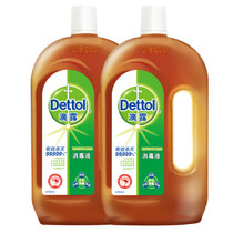 Dettol滴露 消毒液1.2L*2瓶 地板 家居 宠物 衣物除螨除菌 杀菌率99.999%(1.2L*2瓶)