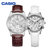 卡西欧CASIO手表 时尚石英情侣对表(白盘对表)