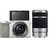 索尼（SONY）ILCE-6100L/a6100/A6100L微单数码相机 16-50+55-210双镜头套装 翻转自拍(白色)