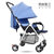 轻便携带婴儿推车 可坐可躺手推车 一键折叠避震宝宝车(亚麻兰)