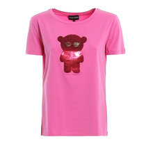 Emporio Armani女士粉色小熊图案圆领短袖T恤H2T6Q-2JQAZ-030942粉 时尚百搭