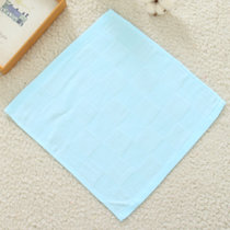 BedInFun 毛巾方巾口水巾毛巾毯 空调被(蓝色方巾)
