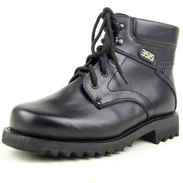 3515强人系带户外时尚休闲保暖军警羊毛保暖靴 ga毛皮鞋(黑色 39)