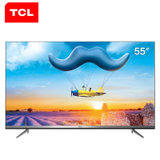 TCL 55D10 55英寸液晶电视机 4k超高清 超薄 全面屏 人工智能 智慧屏 8米免遥控 线下同款(黑 55英寸)