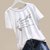 2022春夏女装新款t恤纯棉宽松短袖洋气字母半袖体恤打底上衣(白色 XL)