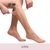 1D中筒丝袜夏季超薄款防勾丝隐形长筒袜肉色无痕半截小腿短袜子女(均码 自然肤(2双装）)