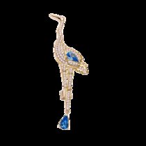 颐和园  仙鹤胸针 采用施华洛世奇元素水晶 送女友礼物 女神必备(银色)