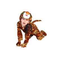 玛芮百利（Mauro Pole） 儿童演出服老虎动物服装 幼儿小老虎卡通造型表演服 大老(老虎长款无手套)(110cm)