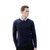 【美国百年品牌】U.S. POLO春季新款男士修身长袖针织衫(圆领藏青色 XL)