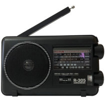 德生(Tecsun) R305 收音机 老年人半导体 校园广播 高灵敏度 黑色