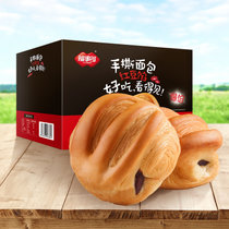 福事多 爆馅红豆味手撕面包、菠萝味手撕面包1kg/箱营养蛋糕零食(红豆面包 1kg)