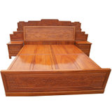 红木家具红木床实木床1.8米高箱床双人床百子大床非洲黄花梨木(其他 2000*2200)