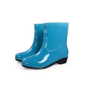 回力Warrior 女款雨靴 15新款时尚雨鞋防滑女士短筒水鞋PVC橡塑套鞋(蓝色 39)