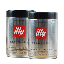 意利illy咖啡豆 意大利原装进口意式咖啡豆 深度烘焙 250克/2罐
