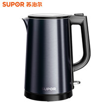 苏泊尔(SUPOR)电热水壶 家用 无缝内胆 双层保温防烫 一键开盖1.7升家用烧水 自动断电 防干烧SW-17S36A(蓝色)
