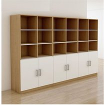 文件柜格子组合资料档案柜带锁木质书柜JRA0528办公室隔断书架置物柜(默认 默认)