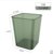 塑料方形垃圾桶卧室卫生间寝室ins风透明轻奢收纳桶15L凡尔赛绿无压圈JMQ-856