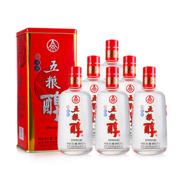 中酒网 五粮液集团 35度五粮醇红淡雅(透明091)500ml 浓香型白酒(六只