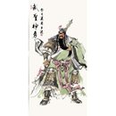 刘立波 武圣神勇> 国画 人物画 水墨写意 关羽 竖幅立轴