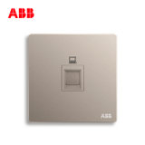 ABB开关插座无框轩致一位6类电脑插座（朝霞金）AF333-PG