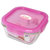 乐扣乐扣KT耐热玻璃保鲜盒 粉色保鲜容器 保鲜盒饭盒便当盒LLG428(LLG214-PKT500ml 默认版本)