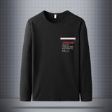龙中龙 长袖T恤男士2020新款冬季卫衣内搭秋冬打底衫(黑色 M)