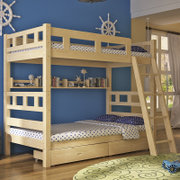 多功能儿童床简约可拆分床木床組裝可拆分上下鋪 高低子母床宿舍上下床(1200*2000含床垫书架包安装)