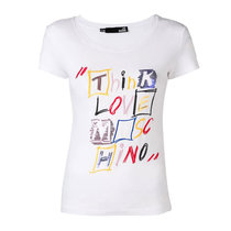 LOVE MOSCHINO女士白色奢华时尚T恤 W4B194Q-E2011-A0044白 时尚百搭