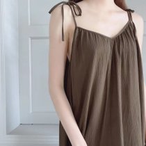 la vie lente【国美好货】女式波西米亚度假风吊带连衣裙均码绿 舒适