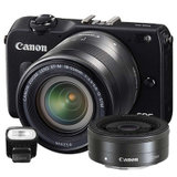 佳能数码相机EOSM2双镜头EF-M18-55/3.5-5.6ISST黑
