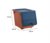 收纳箱前开式翻盖零食收纳盒塑料家用斜口整理箱36L深雀蓝翻盖+琥珀红箱体小号窄款JMQ-611