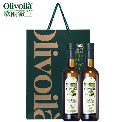 欧丽薇兰特级初榨橄榄油750mlX2简装礼盒家用凉拌食用油进口原油(750MLX2)