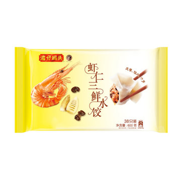 湾仔码头湾仔码头虾仁三鲜水饺600g三鲜