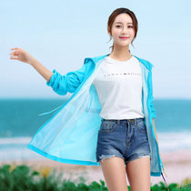巴洛尼莫 2021夏季新款户外防晒衣女款风衣外套防紫外线夏季轻薄透气外套(蓝色 XXL)