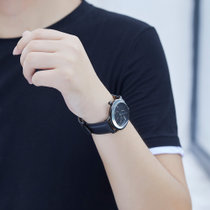 艾奇(EYKI) 生活美学系列 时尚弧面手表(银白 皮带)