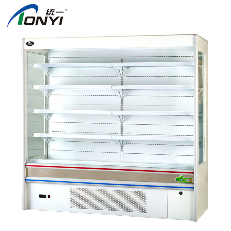 0lf 超市风幕柜保鲜柜水果饮料冷藏柜立式冰柜风冷蔬菜展示柜2.