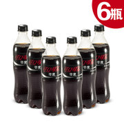 可口可乐 零度无糖 碳酸饮料 汽水 500ml X 6瓶