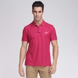 2013年新款 夏季新款短袖polo衫 男士意大利款简约时尚纯色短袖polo衫(玫红色 M)