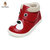 HushPuppies/暇步士1-3岁女童靴子冬季新款加绒保暖防滑宝宝皮靴子DP9228 CL(14码 红色)