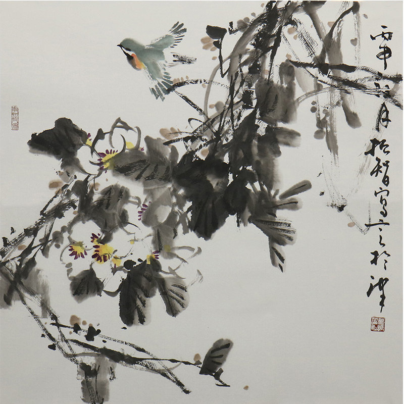 国画董振智 中国美术家协会会员 天津科技大学副教授《花鸟》3返回