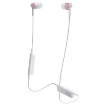 铁三角（Audio-technica）ATH-CKR35BT 运动蓝牙入耳式耳机 手机耳机 耳机入耳式 粉色