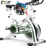 川野CY-S300X健身车新款 承重400斤 升级减震座包 健身车 家居健身器械 室内脚踏自行车(清新绿白/减震升级款)