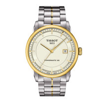 天梭/Tissot 瑞士手表 豪致系列自动机械钢带男士手表T086.407.11.051.00(金壳白面白带 钢带)